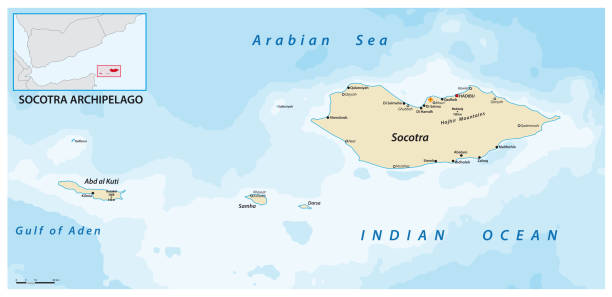 Map of Yemen's islands of Socotra archipelago
